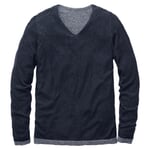 Men’s Sweater with a V-Neck Blue