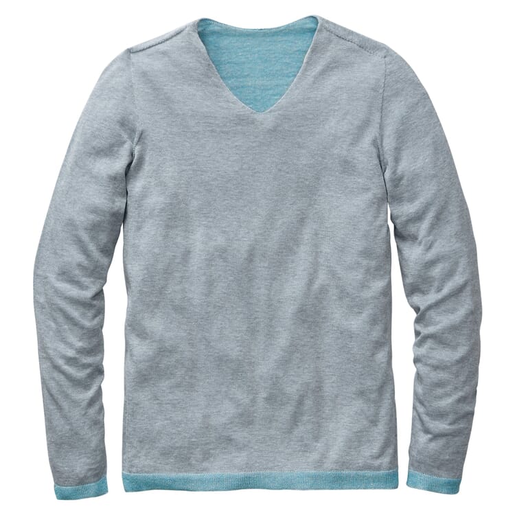Men sweater V-neck, Gray