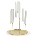 Candleholder with Multiple Candle Pins Made of Brass