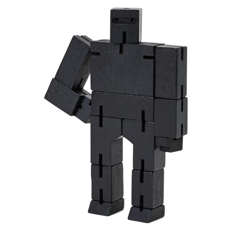 Houten figuur Cubebot, Zwart