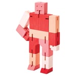 Holzfigur Cubebot Rot