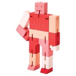 Holzfigur Cubebot Rot