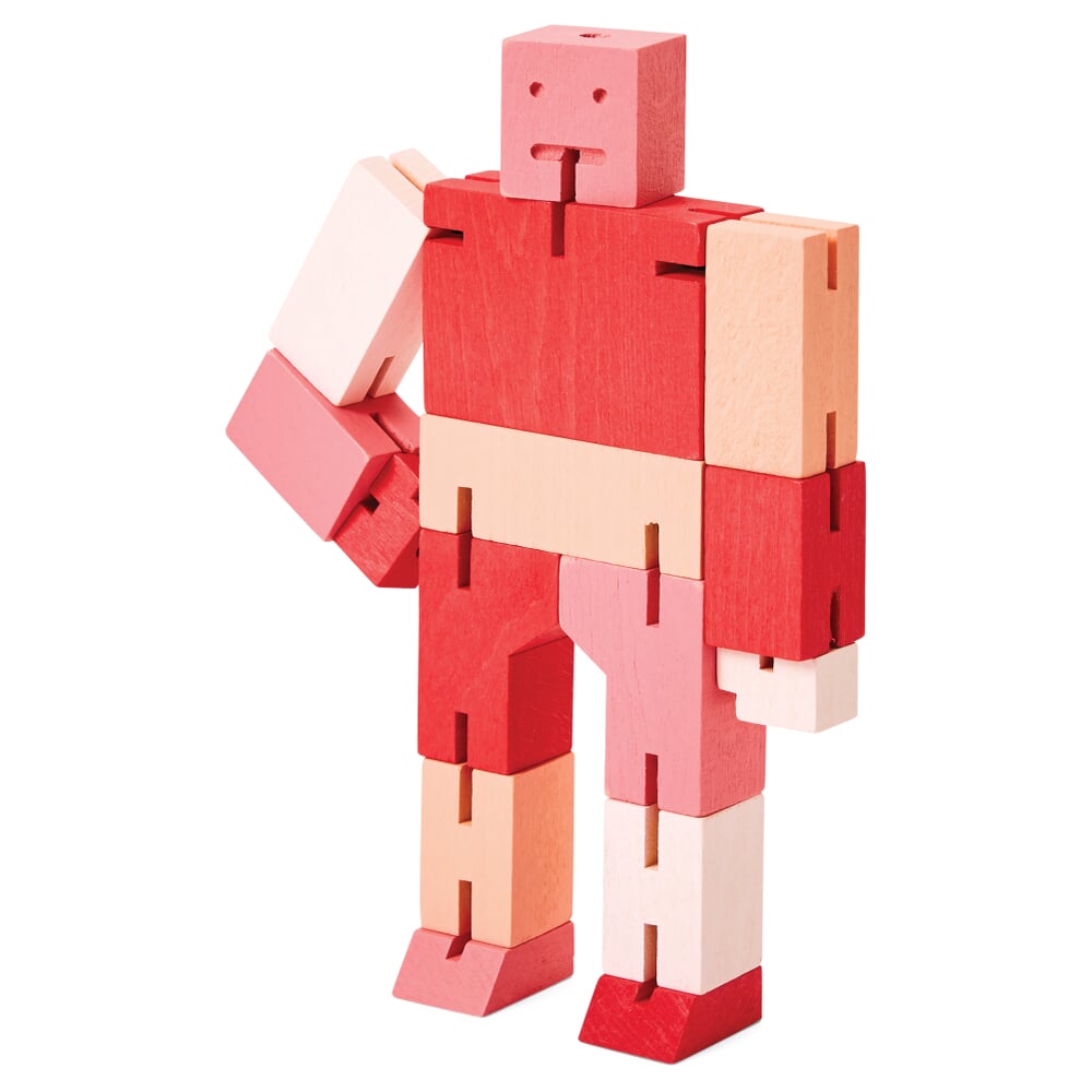 Wooden figure Cubebot, Red | Manufactum