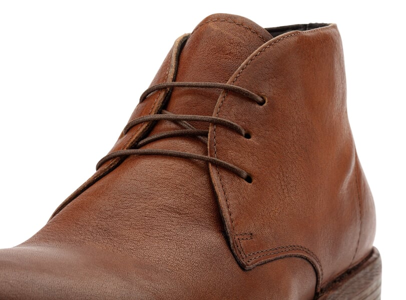 Men's lace-up boot Medium brown, close-up
