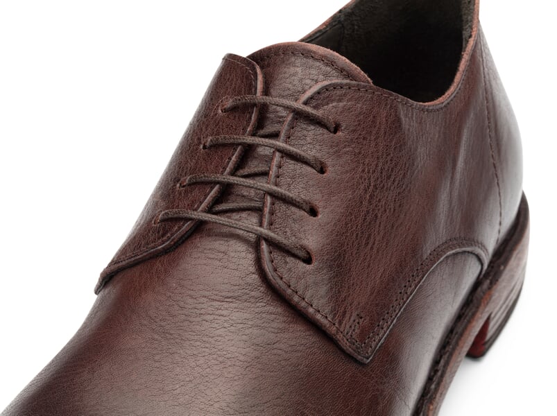 Herren-Halbschuh Dunkelbraun, Detailsicht