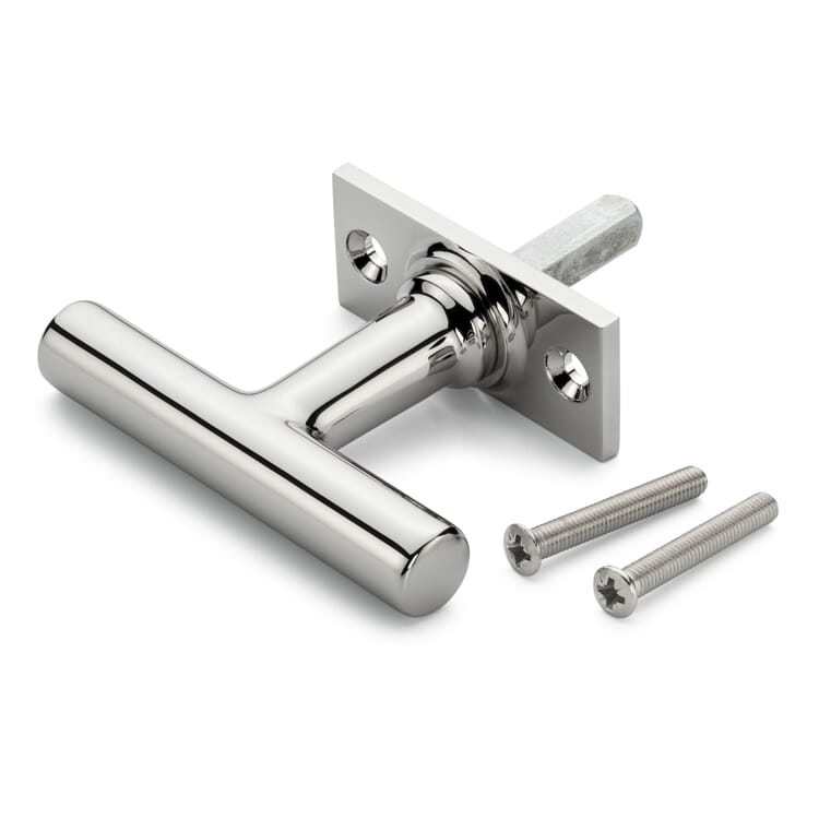 Poignée de fenêtre avec vis, Avec filetage métallique