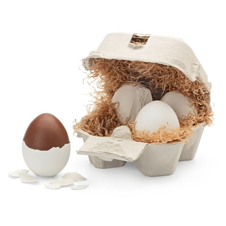 Chicken eggs with nougat filling