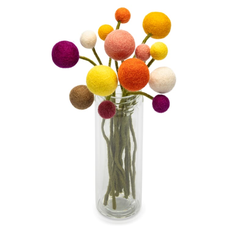 Conjunto de flores de fieltro