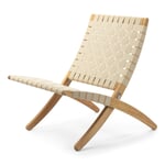 Folding Chair Oak Wood Ecru