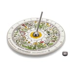 Porcelain sundial with flower clock