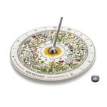 Solur med blomsterur i porcelæn