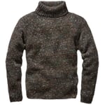 Jersey de punto para hombre Marrón melange