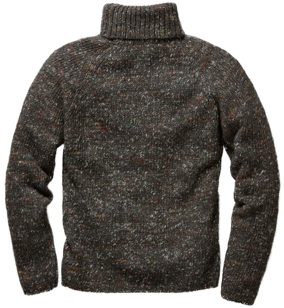 Mens Knit Sweater Brown melange