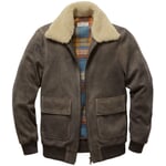 Heren Blouson Buck Suede Groen-grijs