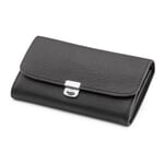 Portefeuille femme en cuir de cerf Noir