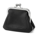 Cartera de piel de ciervo grande Negro
