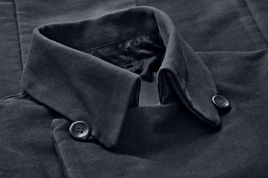 Herenjas Double Breasted Donkerblauw, close-up