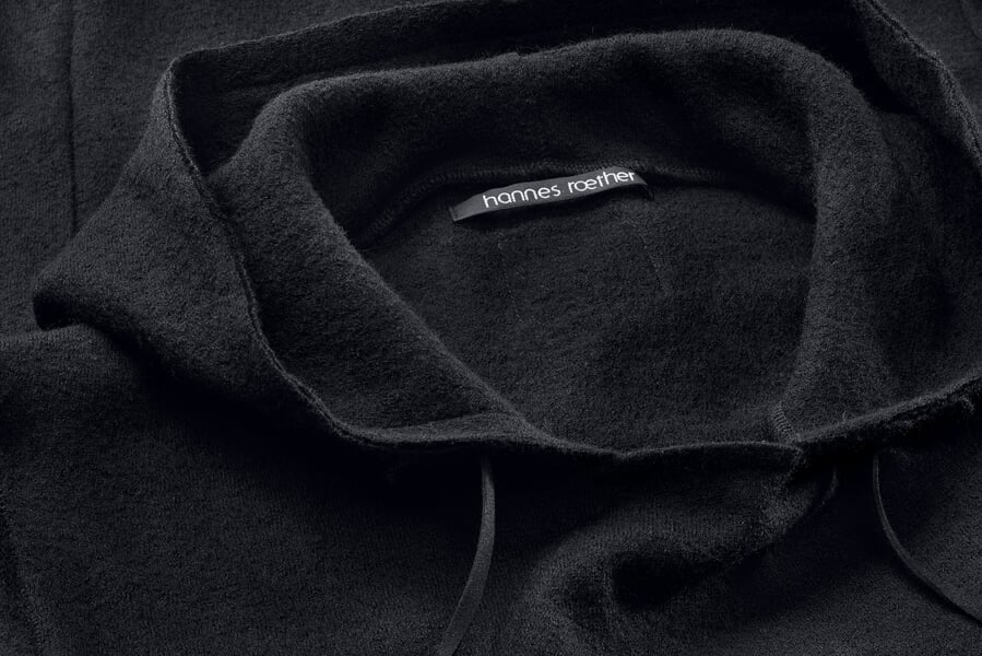 Heren capuchon Donkerblauw, close-up