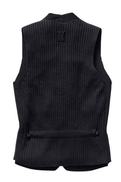 Men knitted vest Dark blue