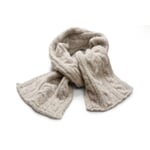 Damenstrickschal Zopfmuster Hellgrau