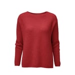 Damen-Oversizepullover Alpaka Rot