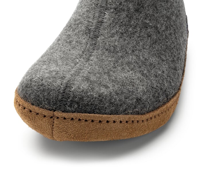 Hausboot Wollfilz Unisex Grau, Detailsicht