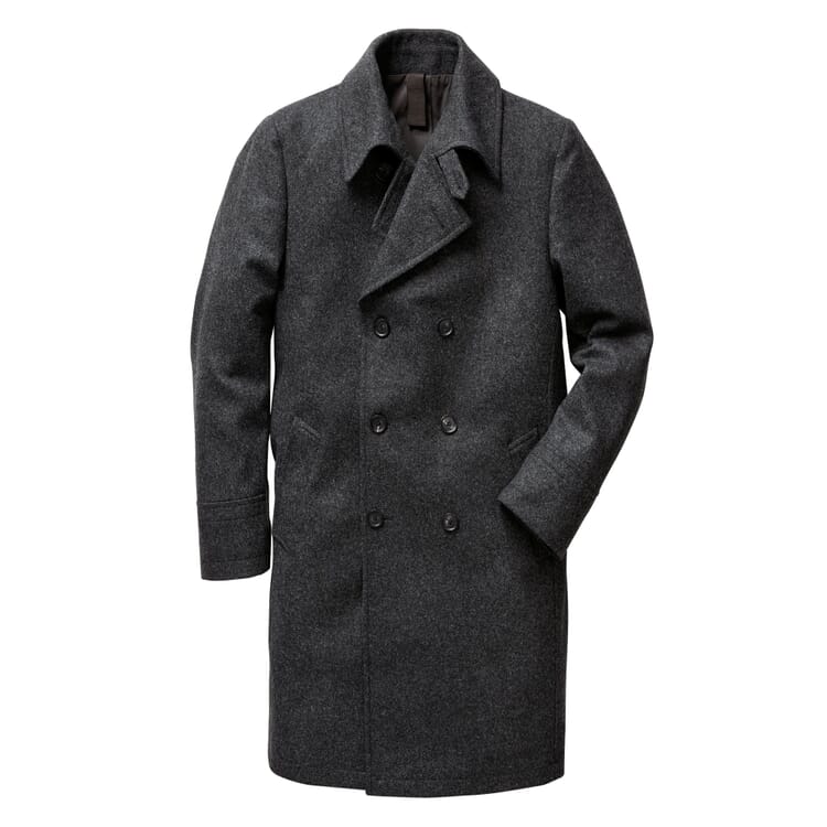 Manteau de loden pour homme, double boutonnage, Anthracite