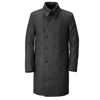 Manteau de loden pour homme, double boutonnage, Anthracite