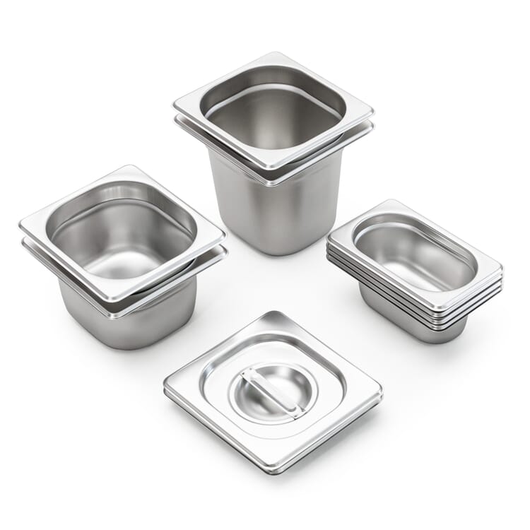 Set Stainless Steel Gastronorm Containers