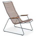 Loungesessel Click Grau / Hellbraun