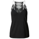 Ladies top with lace Black