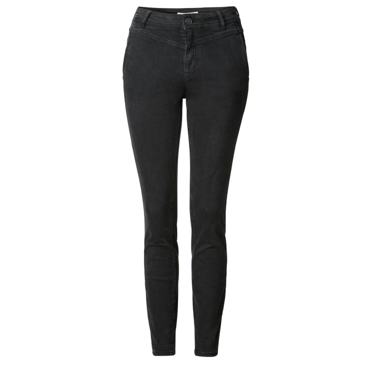 Damen-Highwaist-Jeans, Schwarz