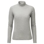 Damen-Stehkragenshirt Graumelange