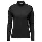 Damen-Stehkragenshirt Schwarz