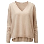 Damen-Oversizepullover Naturmelange