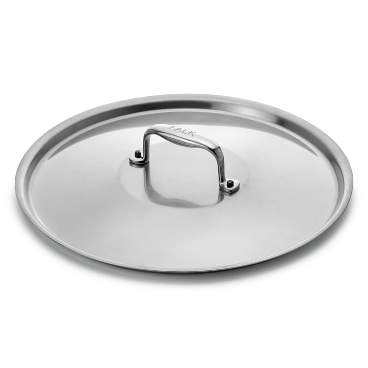 Låg i rustfrit stål, 24 cm