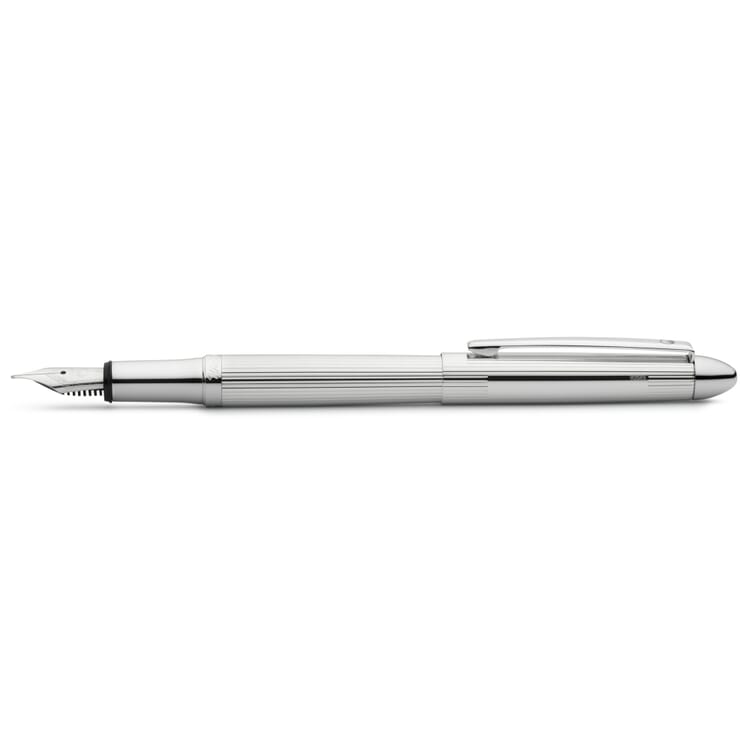 Taschenfüllfederhalter Sterlingsilber Linienguilloche