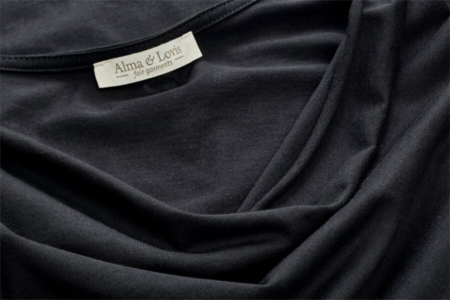 T-shirt femme Cascade Noir, vue détaillée