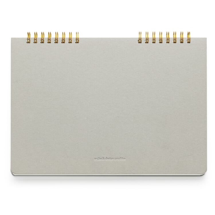 Cuaderno encuadernado en espiral formato apaisado, Punteado