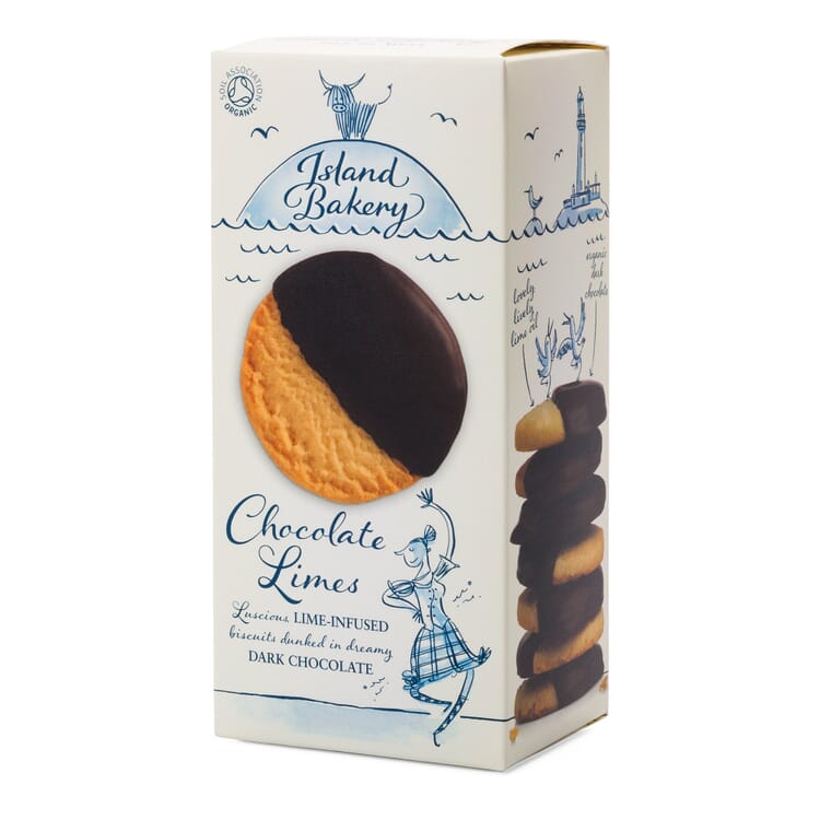 Biscotti scozzesi biologici al cioccolato e lime