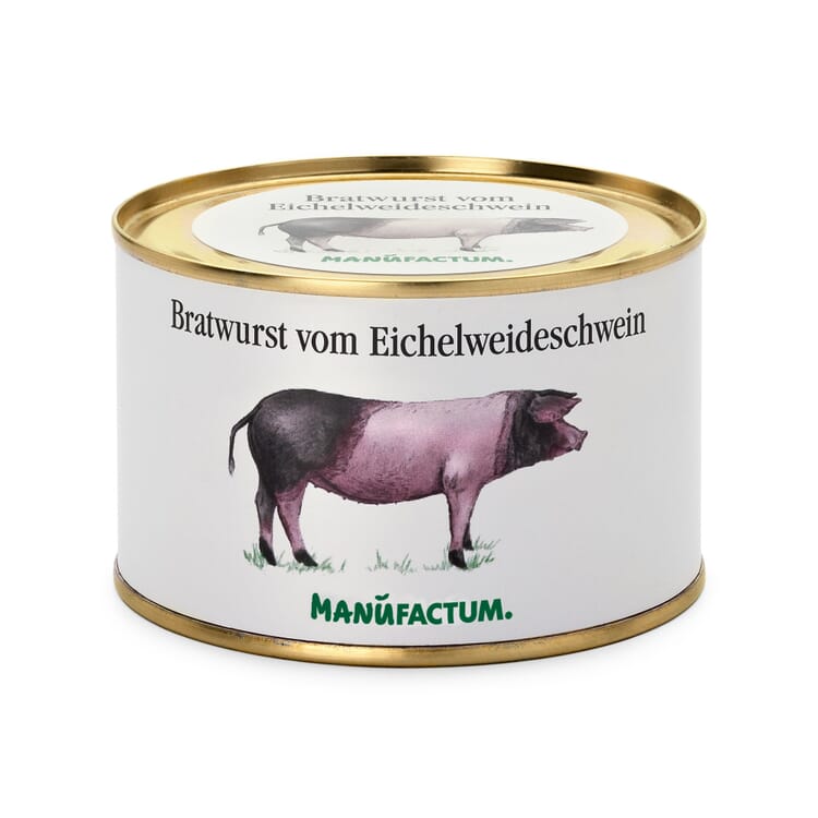 Saucisse à griller du porc de Schwäbisch-Hällisch élevé en pâturage et nourri aux glands