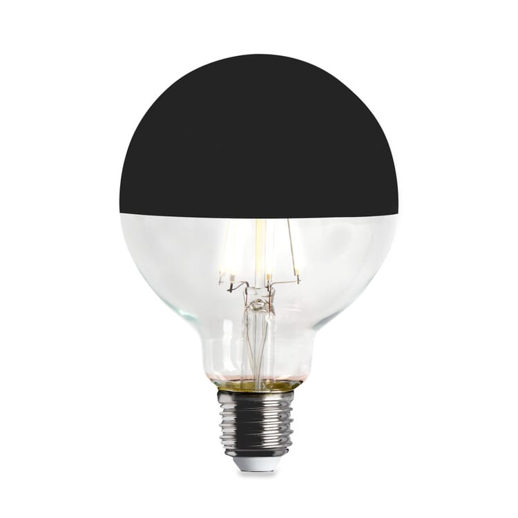 LED-spejllampe Globe, sort