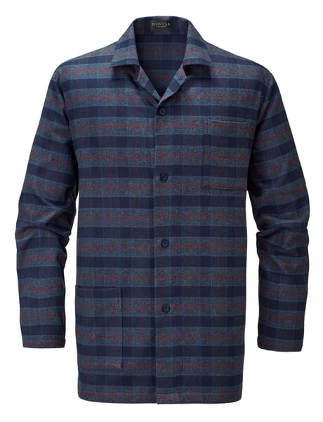 Men's flannel pajamas Blue-Red