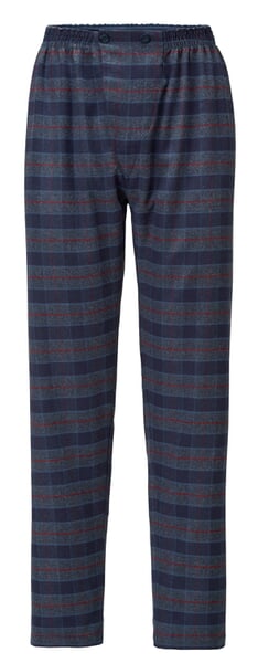 Herren-Flanellpyjama Blau-Rot