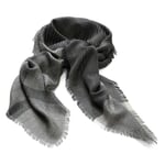 Scarf Made of Alpaca and Silk Black-Grey