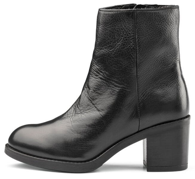 Damenstiefelette Rindleder Schwarz