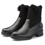 Damenstiefelette Lammfell Schwarz