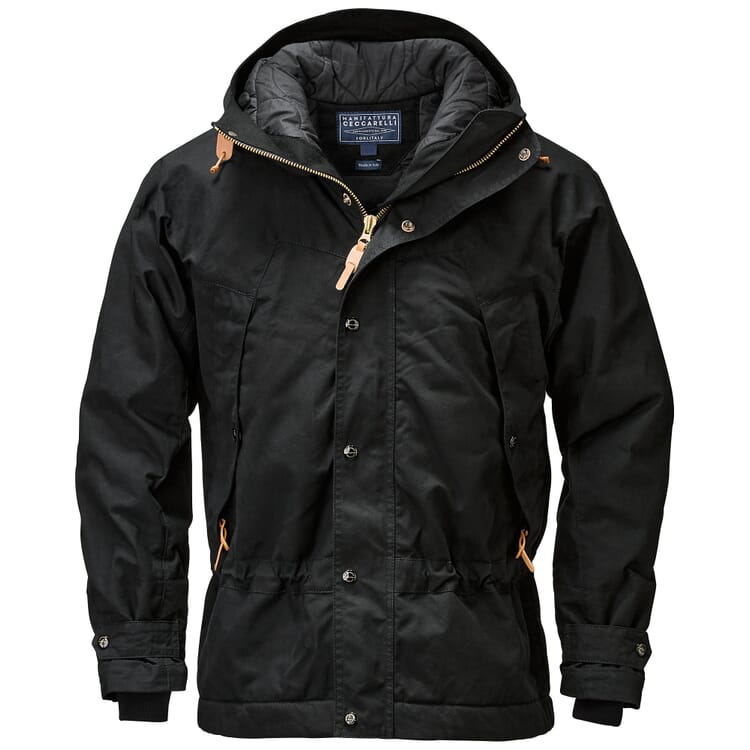 Veste parka pour homme, Noir