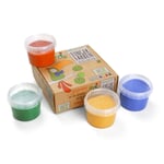 Peintures au doigt, lot de 4 couleurs de base