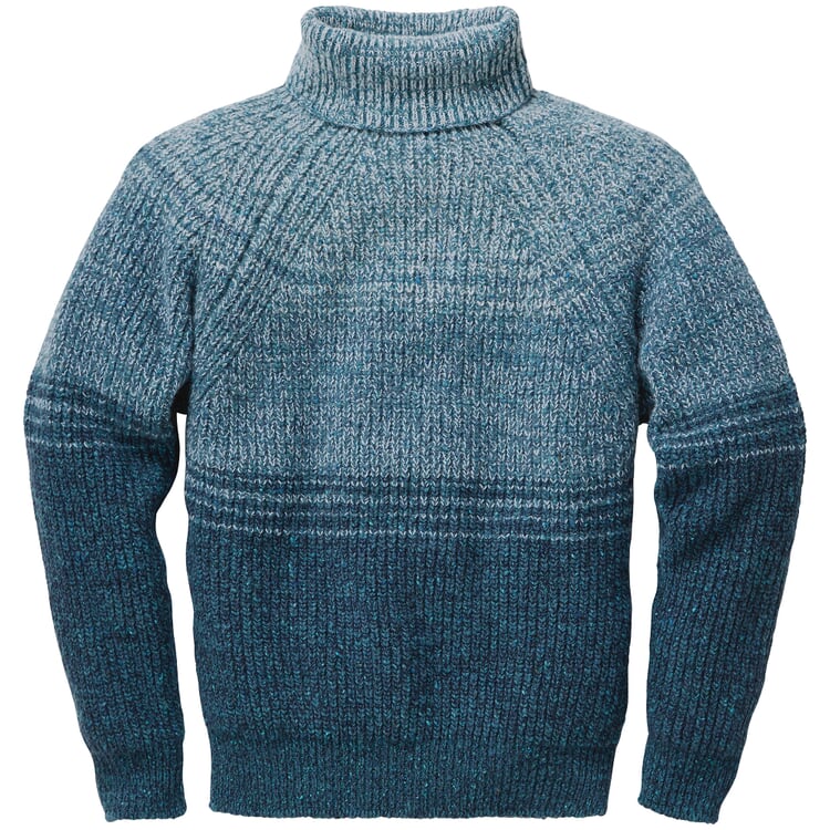 Men sweater Donegal, Blue-Green